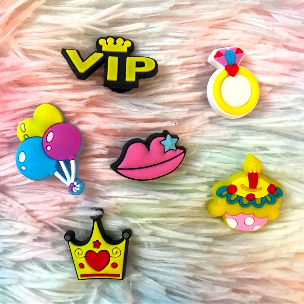 Shoe Charms Party 6 pieces NWOT